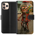 Miniatyrbild 1 av 3: Kompatibelt Plånboksfodral till Apple iPhone 11 Pro Italian Brainrot illustration – Rolig godismaskin cyklar i retrodesign