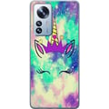 Miniatyrbillede 1 af 3: Kompatibel Mobilcover til Xiaomi 12 Pro Pastelfarvet enhjørning med galaksebaggrund, hjerter og krone, magisk legende fantasydesign i moderne og farv