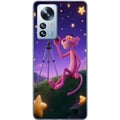 Miniatyrbild 1 av 3: Kompatibelt Mobilskal till Xiaomi 12 Pro Pink Panther Stars med den rosa pantern bland stjärnor ett retro och charmigt motiv