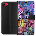 Miniatyrbilde 1 av 3: Kompatibelt Lommeboketui til Apple iPhone 8 Fortnite-kollasj med karakterer, Victory Royale og loot – fargerik Fortnite-design med skins og ikoniske
