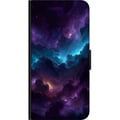 Miniatyrbild 2 av 2: Kompatibelt Plånboksfodral till Samsung Galaxy A20s Kosmisk nebulosa med djupa lila och blå moln, glödande ljusöppningar, stjärnprickar och rymdkänsl