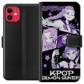 Miniatyrbilde 1 av 3: Kompatibelt Lommeboketui til Apple iPhone 11 Kpop Demonjegere Huntrix Trio Lilla Stjerner Retro Kosmisk Idolglød