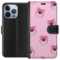 Miniatyrbillede 1 af 4: Kompatibel Tegnebogsetui til Apple iPhone 13 Pro Søde bjørne på lyserød baggrund, sødt mønster, der giver et charmerende udtryk, perfekt gaveidé