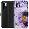 Miniatyrbilde 1 av 3: Kompatibelt Lommeboketui til Huawei P30 Pro Kpop Demonjegere Rumi Kosmisk planet Lilla fantasi Idolestetikk