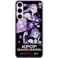 Pikkukuva 1 / 3: Yhteensopiva Puhelinkuori Samsung Galaxy S23+ Kpop Demonien metsästäjät Huntrix Tähdet Mira Zoey Rumi Violetti Idol hehku