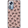 Pikkukuva 1 / 3: Yhteensopiva Puhelinkuori Xiaomi 12 Pro rusettikuvio leopardi rusetit vaaleanpunainen söpö muoti tyttömäinen retro design painatus tapetti tyyli vaal