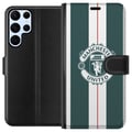 Pikkukuva 1 / 3: Yhteensopiva Lompakkokotelo Samsung Galaxy S22 Ultra 5G Manchester United logo vaakuna jalkapallo seura Premier League Red Devils juliste retro valko