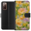 Miniatyrbillede 1 af 3: Kompatibel Tegnebogsetui til Samsung Galaxy S20 FE Solvarme blomster i håndmalet romantisk stil