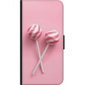 Miniatyrbild 2 av 2: Kompatibelt Plånboksfodral till Samsung Galaxy A20s Rosa klubbor och godisdesign – Sött pastellmotiv för trendiga accessoarer