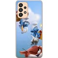 Pikkukuva 1 / 3: Yhteensopiva Puhelinkuori Samsung Galaxy A33 5G Smurffit juliste sininen sarjakuvahahmot retro piirroselokuva Schtroumpfs sarja lapsuus klassiset hah