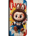 Miniatyrbilde 2 av 2: Kompatibelt Lommeboketui til Samsung Galaxy A03s Kanindrakt med rampete uttrykk og tegneseriebakgrunn som gir en energisk, leken popkulturell stil i