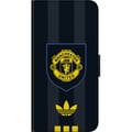 Miniatyrbilde 2 av 2: Kompatibelt Lommeboketui til Samsung Galaxy A03s Manchester United plakat Adidas våpenskjold fotballklubb Premier League logo gul svart retro design