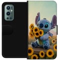 Miniatyrbillede 1 af 3: Kompatibel Tegnebogsetui til OnePlus 9 Pro Disney Stitch solsikkeplakat Lilo og Stitch blå aliensolsikker sød kawaii-figur markdesign kunst