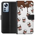 Pikkukuva 1 / 3: Yhteensopiva Lompakkokotelo Xiaomi 12 Pro Nutella Kawaii Jälkiruoka Söpö Makea