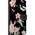 Miniatyrbilde 3 av 3: Kompatibelt Lommeboketui til Samsung Galaxy S8 Blomstermønster Svart