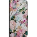 Miniatyrbilde 2 av 2: Kompatibelt Lommeboketui til Samsung Galaxy A03s Pastellmarmor med blomster, blader og subtile gylne detaljer i en myk komposisjon
