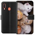 Miniatyrbillede 1 af 2: Kompatibel Tegnebogsetui til Samsung Galaxy A20e Katte