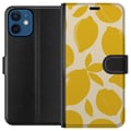 Miniatyrbilde 1 av 3: Kompatibelt Lommeboketui til Apple iPhone 12 Citrus sitroner sitrontrykk gul frukt kjøkken sommer retro design mønster inspirasjon frisk kjøkkenstil