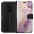 Pikkukuva 1 / 3: Yhteensopiva Lompakkokotelo OnePlus 8 Pro Marmori Violetti Kulta