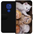 Miniatyrbillede 1 af 3: Kompatibel Tegnebogsetui til Motorola Moto G9 Play Katte
