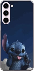 Miniatyrbild 1 av 3: Kompatibelt Mobilskal till Samsung Galaxy S23+ Stitch Disney blå alien Lilo and Stitch kawaii character night sky stjärnhimmel cute cartoon art