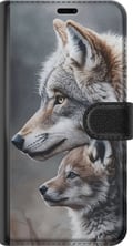 Miniatyrbild 3 av 3: Kompatibelt Plånboksfodral till Samsung Galaxy S21 Wolves Wild Nature Animal Mystic