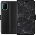 Miniatyrbillede 1 af 3: Kompatibel Tegnebogsetui til OnePlus 8T Marmor Sort