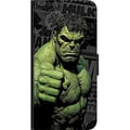 Miniatyrbild 3 av 3: Kompatibelt Plånboksfodral till OnePlus 9 Pro Hulk motiv i serietidningsstil kraftfull design med gröna nyanser för Marvel och superhjältefans