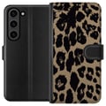 Miniatyrbillede 1 af 3: Kompatibel Tegnebogsetui til Samsung Galaxy S24 Leopard