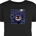 Miniatyrbilde 2 av 9: Barn T-skjorte Pokémon Gengar illustrasjon - Mørkt motiv med stjernehimmel og bykunst Svart 9-11 År