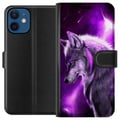Miniatyrbilde 1 av 3: Kompatibelt Lommeboketui til Apple iPhone 12 Lilla Ulv