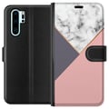 Miniatyrbillede 1 af 3: Kompatibel Tegnebogsetui til Huawei P30 Pro Marmor Skæring