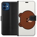 Pikkukuva 1 / 3: Yhteensopiva Lompakkokotelo Apple iPhone 12 mini line friends brown