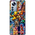 Pikkukuva 1 / 3: Yhteensopiva Puhelinkuori Xiaomi 12 Pro Pokémon-kuvitus – Pikachu, Eevee ja Charmander värikkäässä designissa