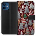 Miniatyrbilde 1 av 3: Kompatibelt Lommeboketui til Apple iPhone 12 Julemotiv med pepperkaker, grantrær og vinterstemning