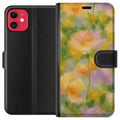 Miniatyrbilde 1 av 3: Kompatibelt Lommeboketui til Apple iPhone 11 Solvarme blomster i håndmalt romantisk stil