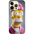 Pikkukuva 1 / 3: Yhteensopiva Puhelinkuori Apple iPhone 14 Pro Homer Simpsonin inspiroima hahmo, jolla on vaaleanpunainen pipo, ketju ja katutyyli – täydellinen Simps