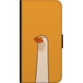 Miniatyrbilde 2 av 2: Kompatibelt Lommeboketui til Samsung Galaxy A20s Minimalistisk gåseillustrasjon på varm gul bakgrunn – humoristisk dyredesign i moderne og rolig cart