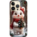 Miniatyrbillede 1 af 3: Kompatibel Mobilcover til Apple iPhone 14 Pro Julebjørn rød hue sød bjørn lille gran kawaii hyggelig vinter skov festlig jul kunstplakat