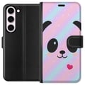Miniatyrbillede 1 af 3: Kompatibel Tegnebogsetui til Samsung Galaxy S23 Regnbue Panda
