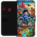 Pikkukuva 1 / 2: Yhteensopiva Lompakkokotelo Samsung Galaxy A20s Suuri, yksityiskohtainen Roblox-maailma täynnä hahmoja, seikkailuja ja värikkäitä ympäristöjä