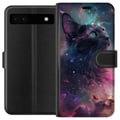 Pikkukuva 1 / 3: Yhteensopiva Lompakkokotelo Google Pixel 6a Kissa galaksissa