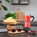 Miniatyrbillede 4 af 5: Elektrisk italiensk kaffemaskine - LIVOO - DOD117RC - 480 W - 300 ml - 6 kopper - Rød / Sort