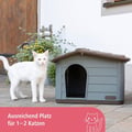 Miniatyrbillede 6 af 6: Hus til katte Paola Eco Kerbl - 60 x 51 x 41 cm - Gr� og brun - Genanvendt plastik