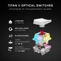 Pikkukuva 6 / 6: Turtle Beach Vulcan II Mini langaton optinen mekaaninen pelin�pp�imist� - valkoinen