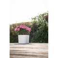 Miniatyrbild 4 av 5: Kruka med vattenreserv - GARDEN ID Respect - Vit 25 x 25 cm - 100% hushållsavfall - 100% återvinningsbart - Strukturerad yta