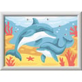 Pikkukuva 2 / 2: Ravensburger � CreArt Kids 13x18cm � Maalaa numeroiden mukaan � Delfiinit ja korallit � Maalaa numeroiden mukaan -setti � Ik� 7+ � 12023220
