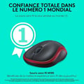 Pikkukuva 4 / 6: Logitech-langaton optinen hiiri - M185 punainen