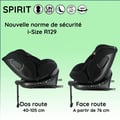 Miniatyrbillede 3 af 6: Isofix autostol NANIA SPIRIT 40-150 cm R129 � 0 til 10 �r � Bagudvendt 40-105 cm � Justerbar nakkest�tte � Liggende � Drejelig � Sort