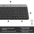Miniatyrbillede 2 af 6: Logitech - MK470 ultratyndt tr�dl�st tastatur + mus og lydl�st tr�dl�st system - kompakt og fladt layout - 2,4 GHz USB-modtager